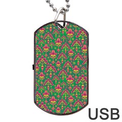 Pattern Dog Tag Usb Flash (one Side) by Valentinaart