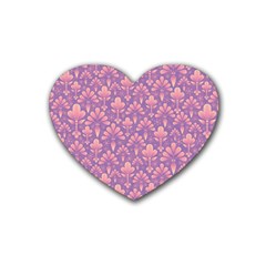 Pattern Rubber Coaster (heart)  by Valentinaart