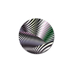 Fractal Zebra Pattern Golf Ball Marker