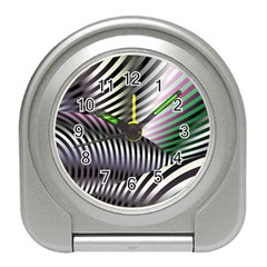 Fractal Zebra Pattern Travel Alarm Clocks by Simbadda