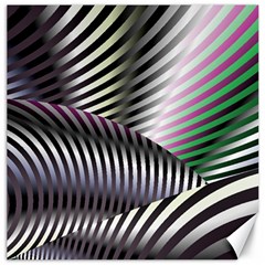 Fractal Zebra Pattern Canvas 12  x 12  