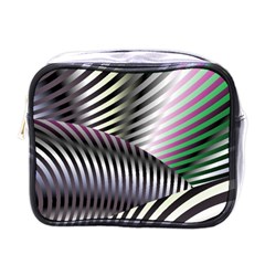 Fractal Zebra Pattern Mini Toiletries Bags