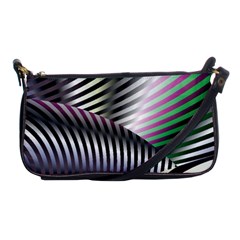 Fractal Zebra Pattern Shoulder Clutch Bags