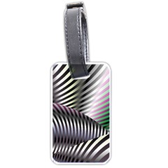 Fractal Zebra Pattern Luggage Tags (One Side) 