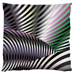 Fractal Zebra Pattern Standard Flano Cushion Case (One Side)