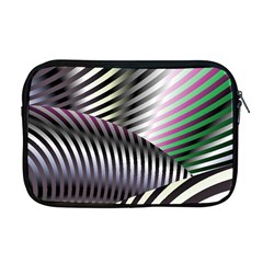 Fractal Zebra Pattern Apple MacBook Pro 17  Zipper Case