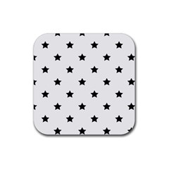 Stars Pattern Rubber Coaster (square)  by Valentinaart