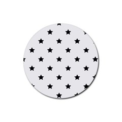 Stars Pattern Rubber Round Coaster (4 Pack)  by Valentinaart