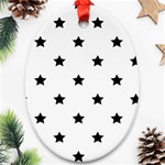 Stars pattern Oval Ornament (Two Sides) Front