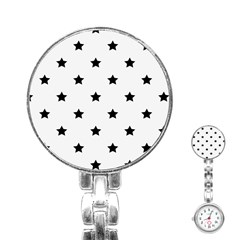 Stars Pattern Stainless Steel Nurses Watch by Valentinaart