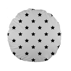 Stars Pattern Standard 15  Premium Flano Round Cushions by Valentinaart