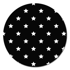 Stars Pattern Magnet 5  (round) by Valentinaart