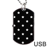 Stars pattern Dog Tag USB Flash (One Side) Front