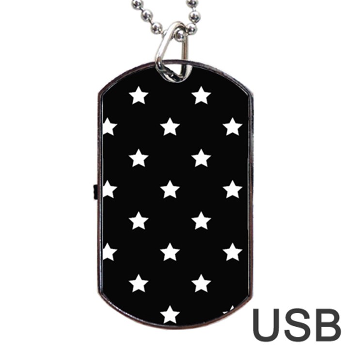 Stars pattern Dog Tag USB Flash (One Side)