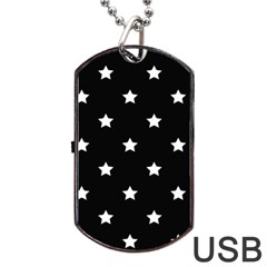 Stars Pattern Dog Tag Usb Flash (two Sides)