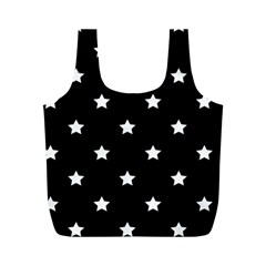 Stars Pattern Full Print Recycle Bags (m)  by Valentinaart