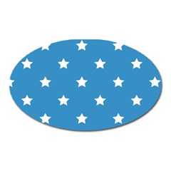 Stars Pattern Oval Magnet by Valentinaart