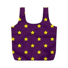 Stars Pattern Full Print Recycle Bags (m)  by Valentinaart