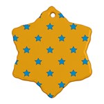 Stars pattern Snowflake Ornament (Two Sides) Front