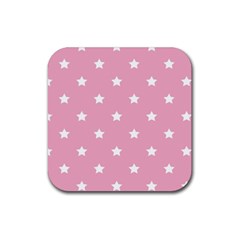 Stars Pattern Rubber Coaster (square)  by Valentinaart