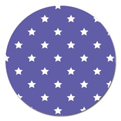 Stars Pattern Magnet 5  (round) by Valentinaart