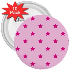 Stars Pattern 3  Buttons (10 Pack)  by Valentinaart