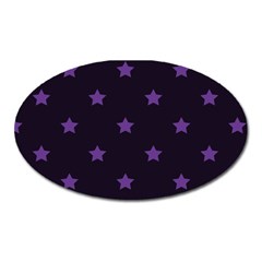 Stars Pattern Oval Magnet by Valentinaart