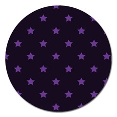 Stars Pattern Magnet 5  (round) by Valentinaart