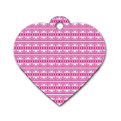 Pattern Dog Tag Heart (two Sides) by Valentinaart