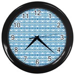 Pattern Wall Clocks (Black) Front