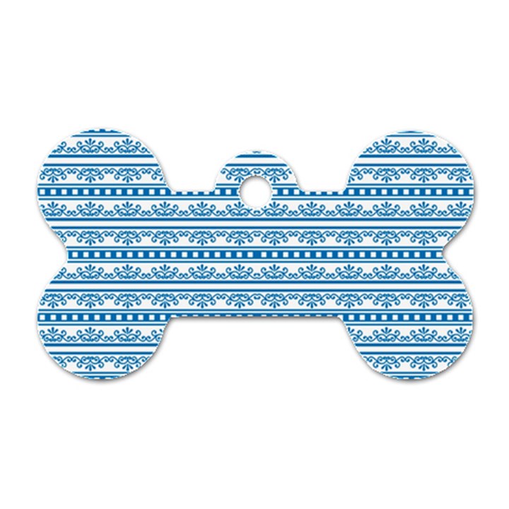 Pattern Dog Tag Bone (One Side)