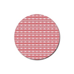 Pattern Rubber Round Coaster (4 Pack)  by Valentinaart