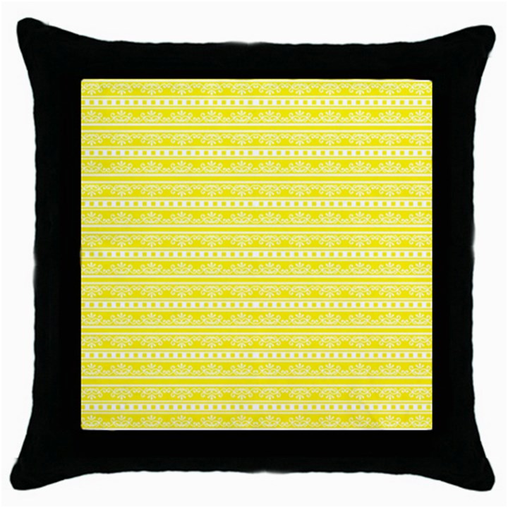 Pattern Throw Pillow Case (Black)