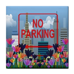 No Parking  Tile Coasters