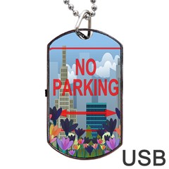 No Parking  Dog Tag Usb Flash (two Sides)