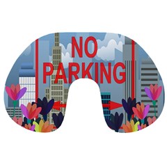 No Parking  Travel Neck Pillows by Valentinaart