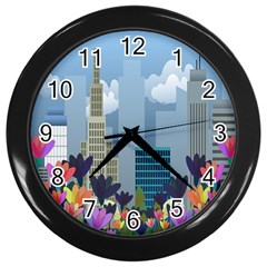 Urban Nature Wall Clocks (black) by Valentinaart