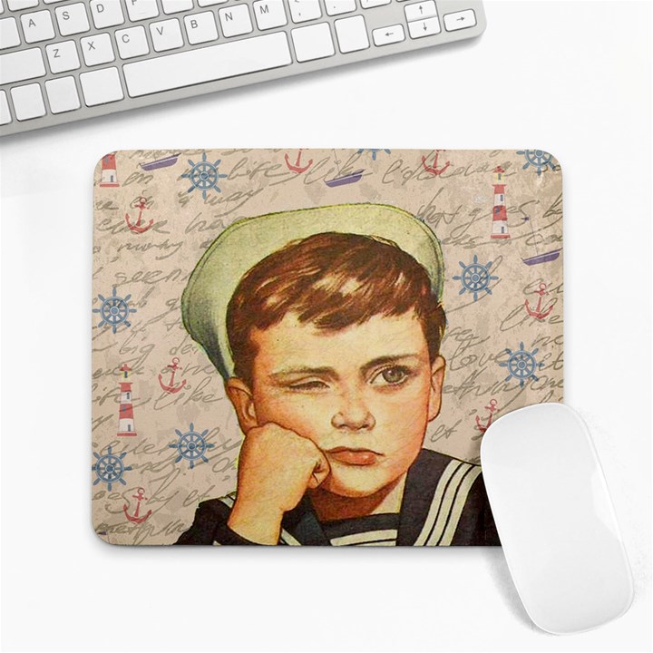 Little sailor  Large Mousepads