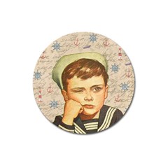 Little Sailor  Magnet 3  (round) by Valentinaart