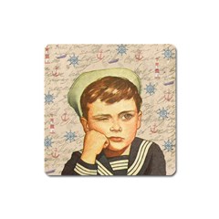 Little Sailor  Square Magnet by Valentinaart