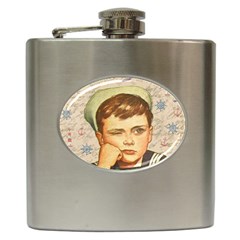 Little Sailor  Hip Flask (6 Oz) by Valentinaart