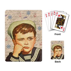 Little Sailor  Playing Card by Valentinaart