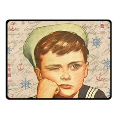 Little Sailor  Fleece Blanket (small) by Valentinaart