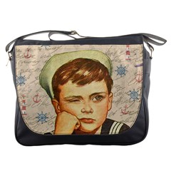 Little Sailor  Messenger Bags by Valentinaart