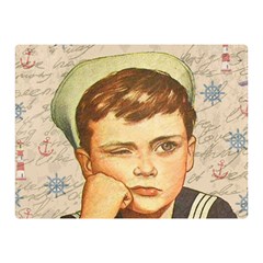 Little Sailor  Double Sided Flano Blanket (mini)  by Valentinaart