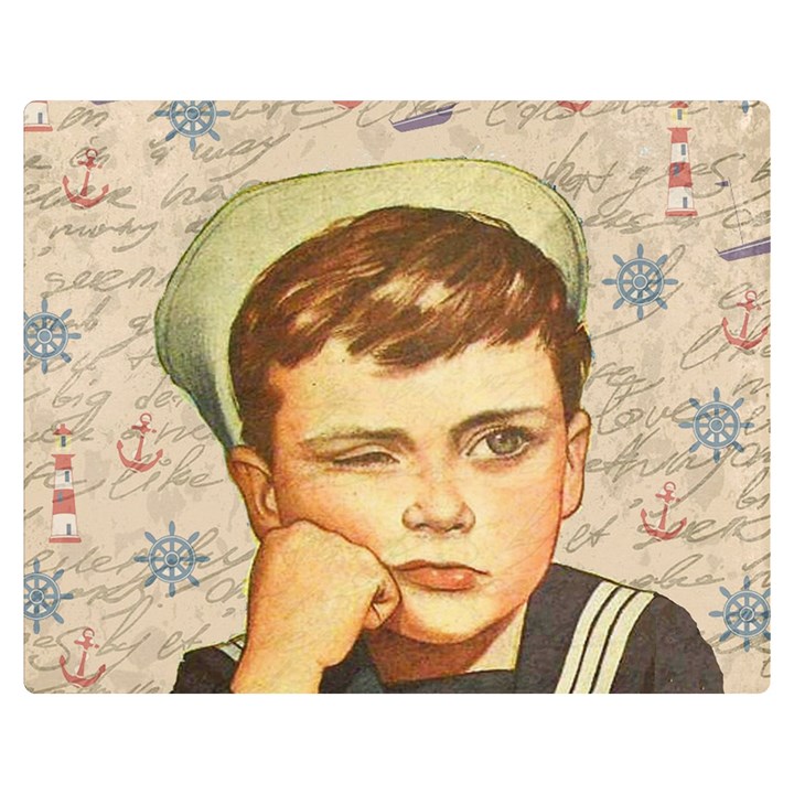 Little sailor  Double Sided Flano Blanket (Medium) 