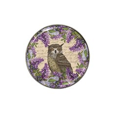 Vintage Owl And Lilac Hat Clip Ball Marker (4 Pack) by Valentinaart