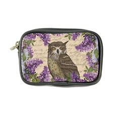 Vintage Owl And Lilac Coin Purse by Valentinaart