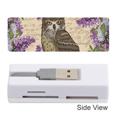 Vintage Owl And Lilac Memory Card Reader (stick)  by Valentinaart