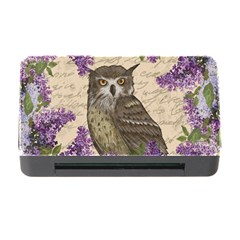 Vintage Owl And Lilac Memory Card Reader With Cf by Valentinaart